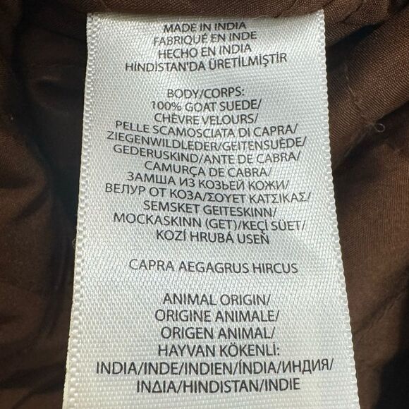 Polo Ralph Lauren notched-collar brown suede biker jacket - Picture 11 of 14